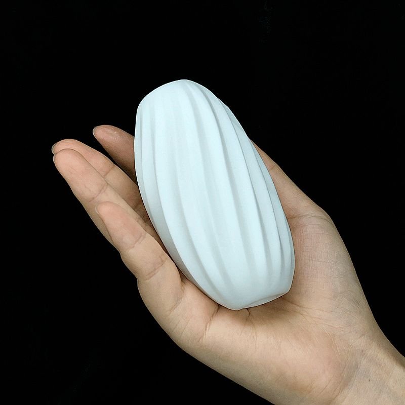 Egg Masturbador Vazado - 9.5 x 2,2 - Branco
