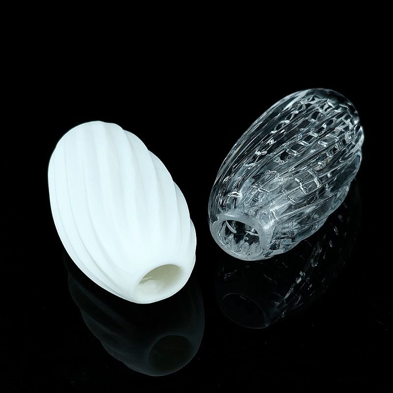 Egg Masturbador Vazado - 9.5 x 2,2 - Branco