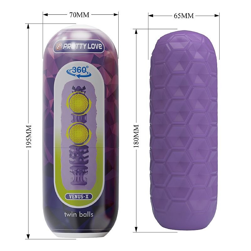 Egg Twin Balls - Roxo - Pretty Love