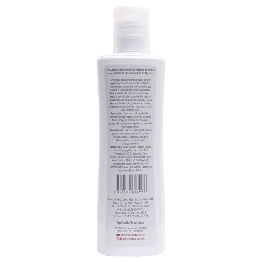Ella Sabonete íntimo Líquido Aromático 200ml Sofisticatto