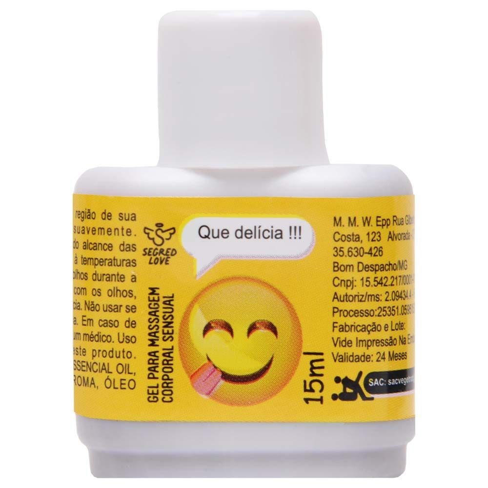 Emoji Que Delícia!!! Gel Sexo Oral 15ml Segred Love