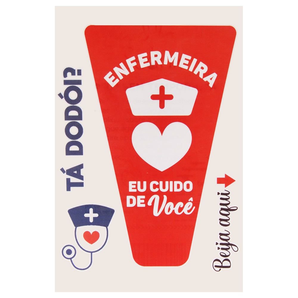 Enfermeira Tatuagem Temporária 10 X 14cm Sedux