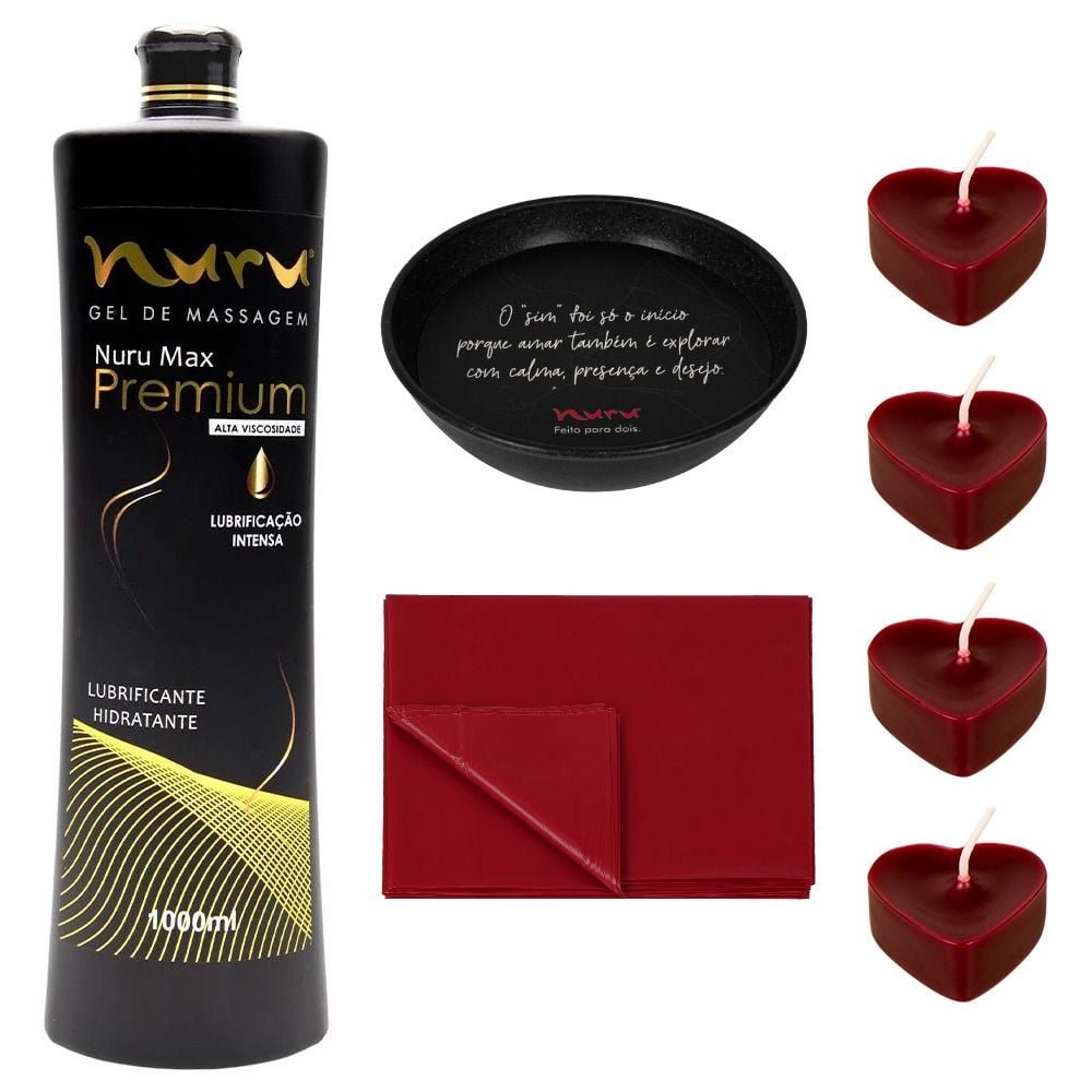 Entre Nós Kit Sensual Premium 07 Itens Nuru