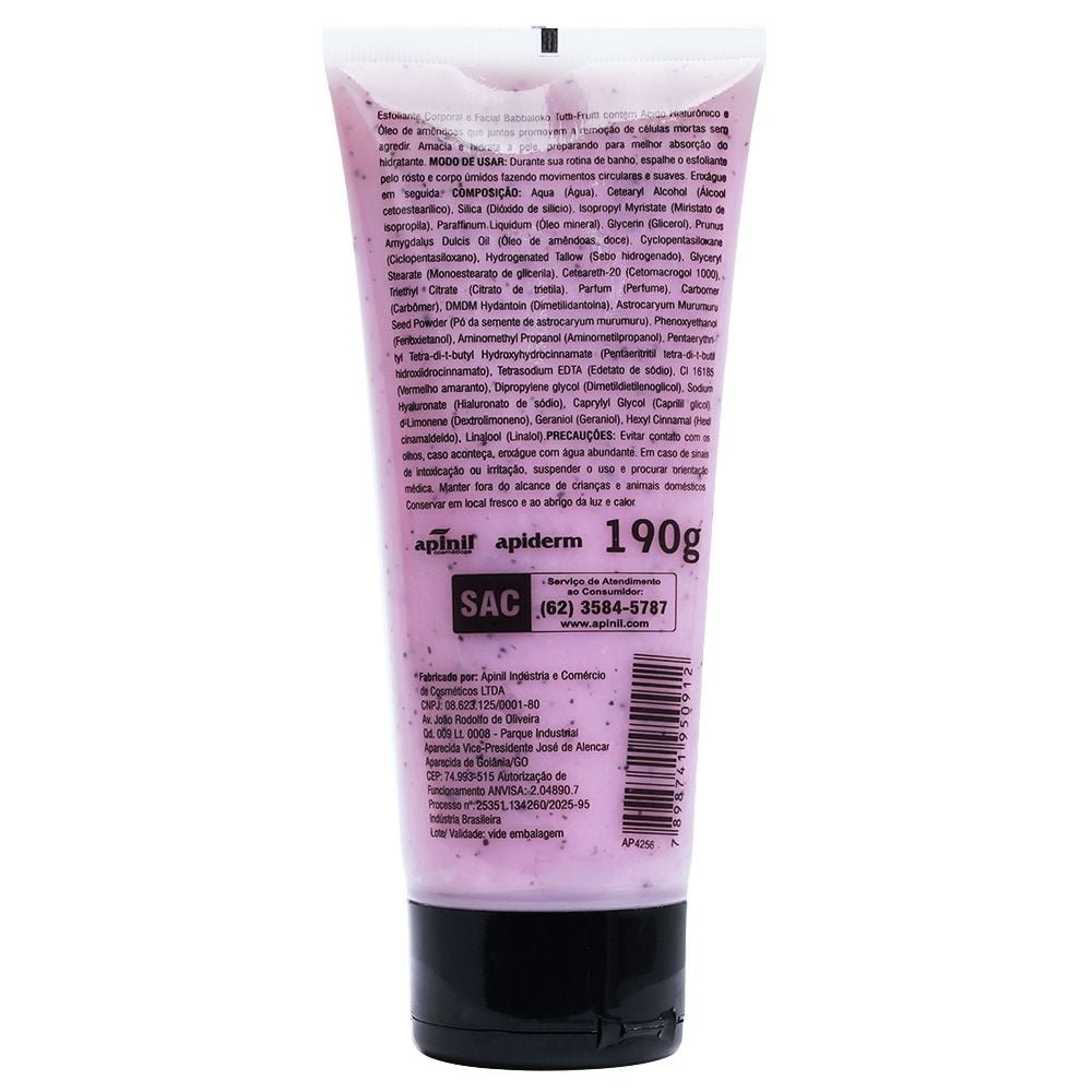 Esfoliante Corporal Facial Fragrância Frutal 190g Apinil