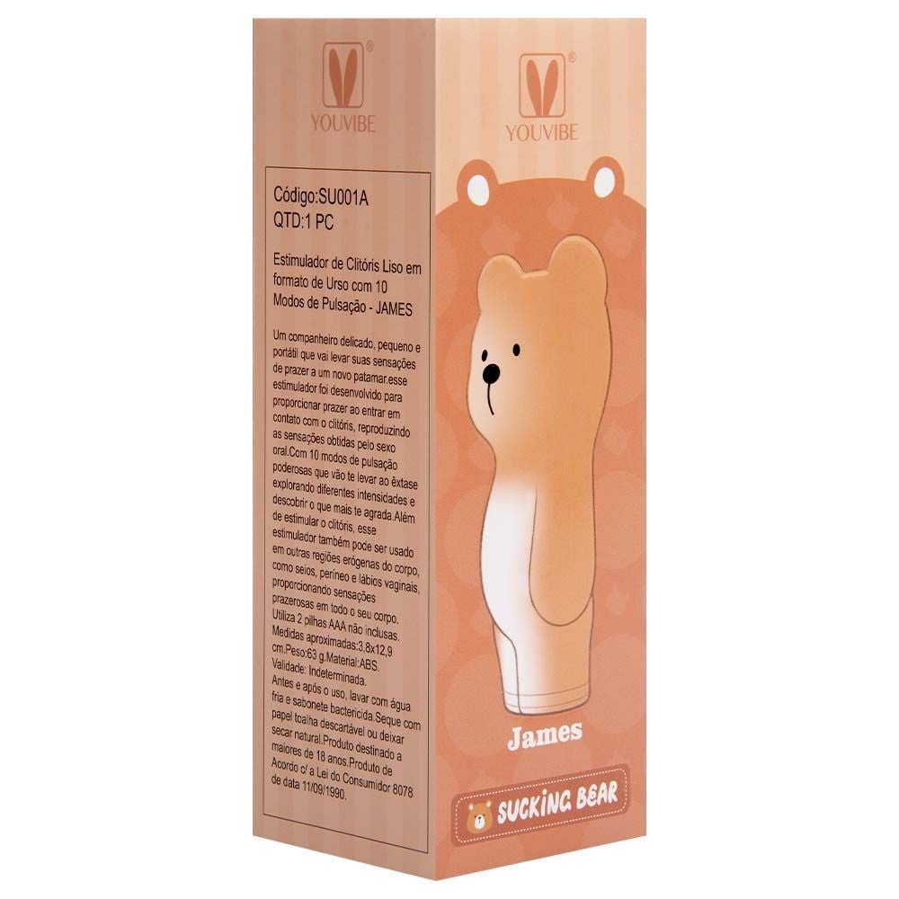 Estimulador Clitóris Urso 10 Pulsações Youvibe Vipmix
