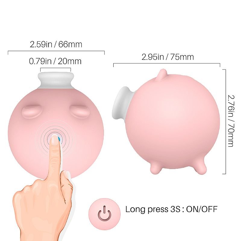 Estimulador de clitóris com Pulsação - Porquinho - Piggy - S-Hande - Lilás