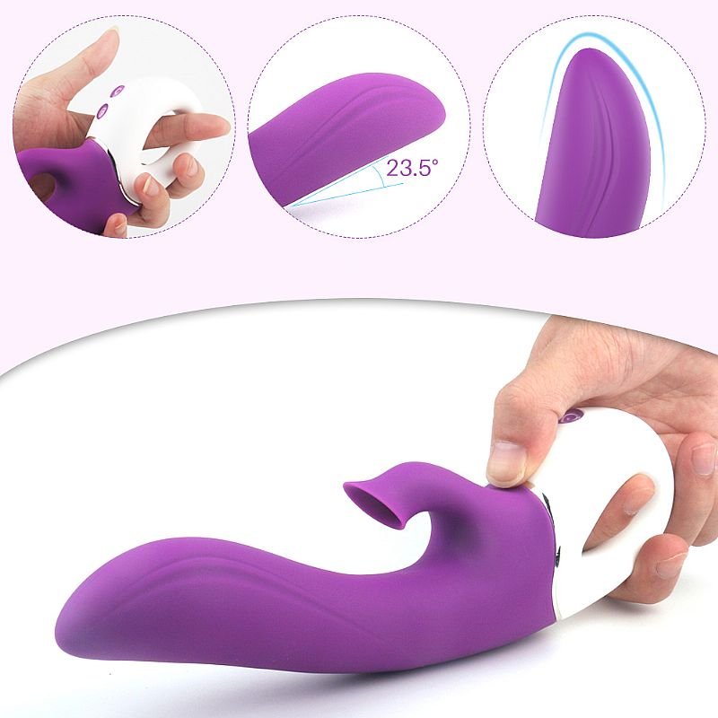 Estimulador de Clitóris com Sucção e Ponto G - Dew - S-Hande - Pink