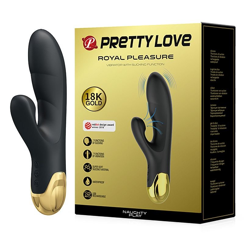 Estimulador de Ponto G e Clitóris com Sucção Recarregável - Naughty Play - Pretty Love