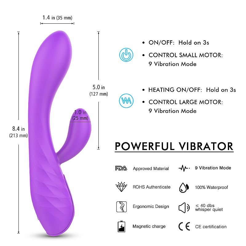 Estimulador de Ponto G e Clitóris Recarregável - Muses - S-Hande - Roxo