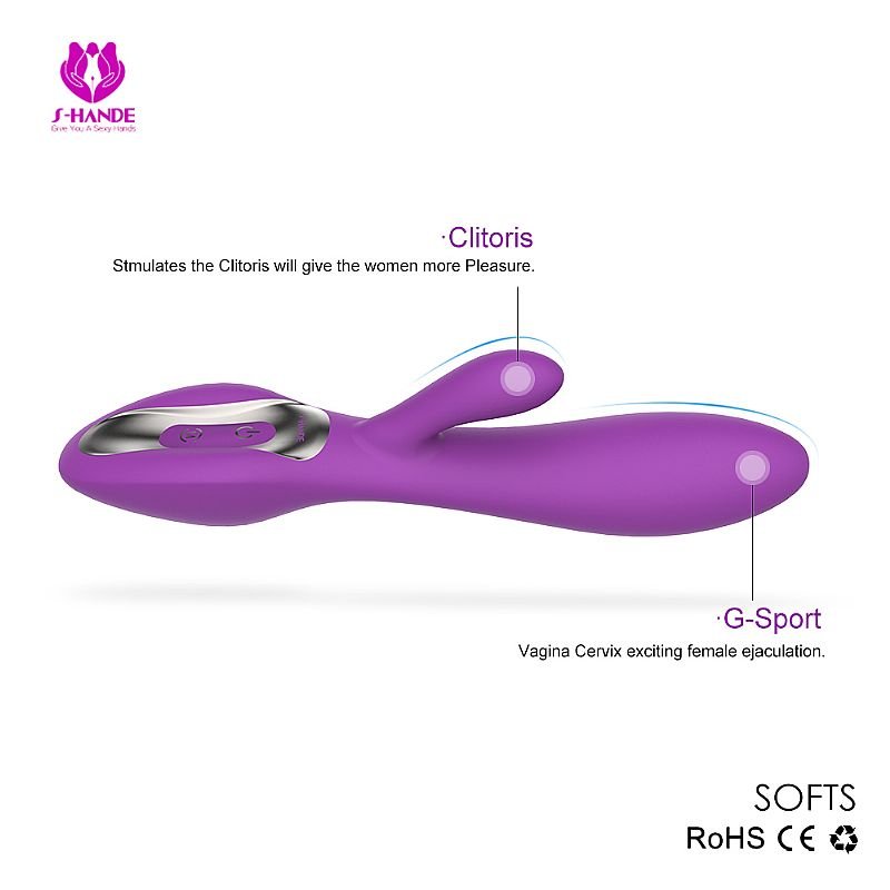 Estimulador de Ponto G e Clitóris - Softs - S-Hande - Roxo
