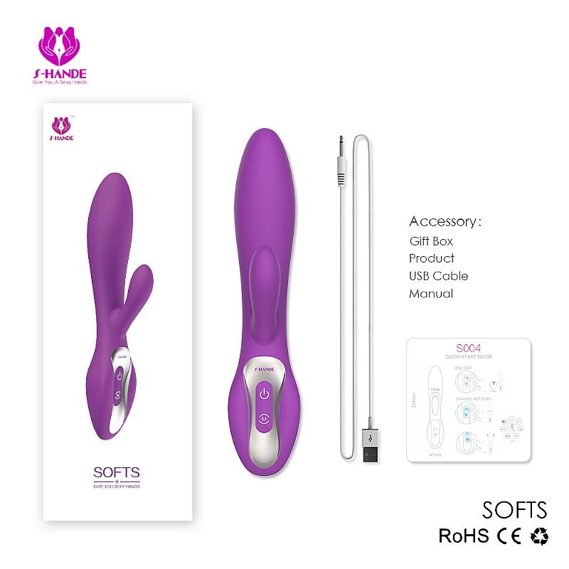 Estimulador de Ponto G e Clitóris - Softs - S-Hande - Roxo