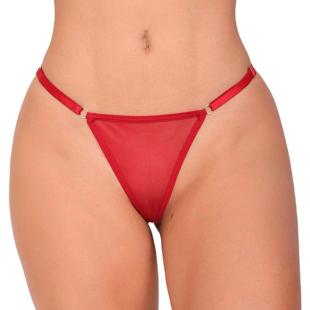 Fio Dental Coração Guipir Vermelho Frase Tallyta