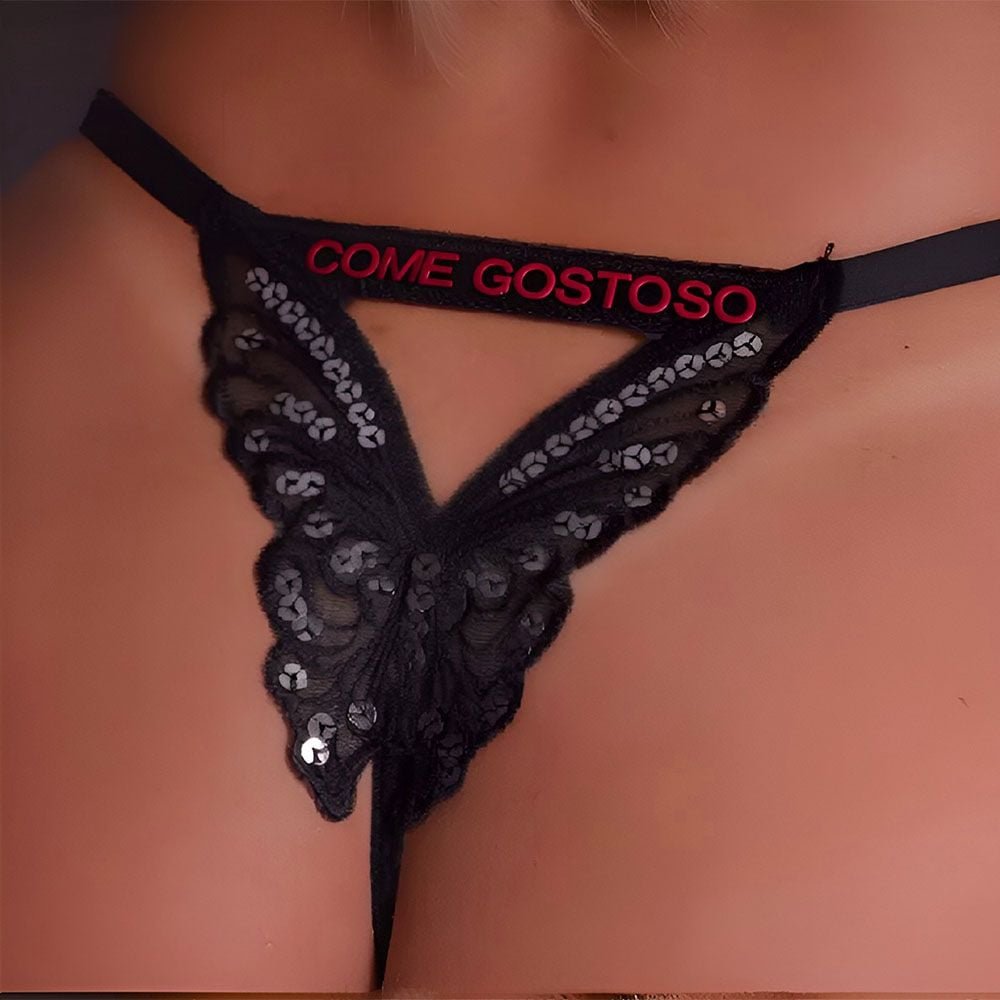 Fio Dental Sensual Preto Voo Fatal Tallyta
