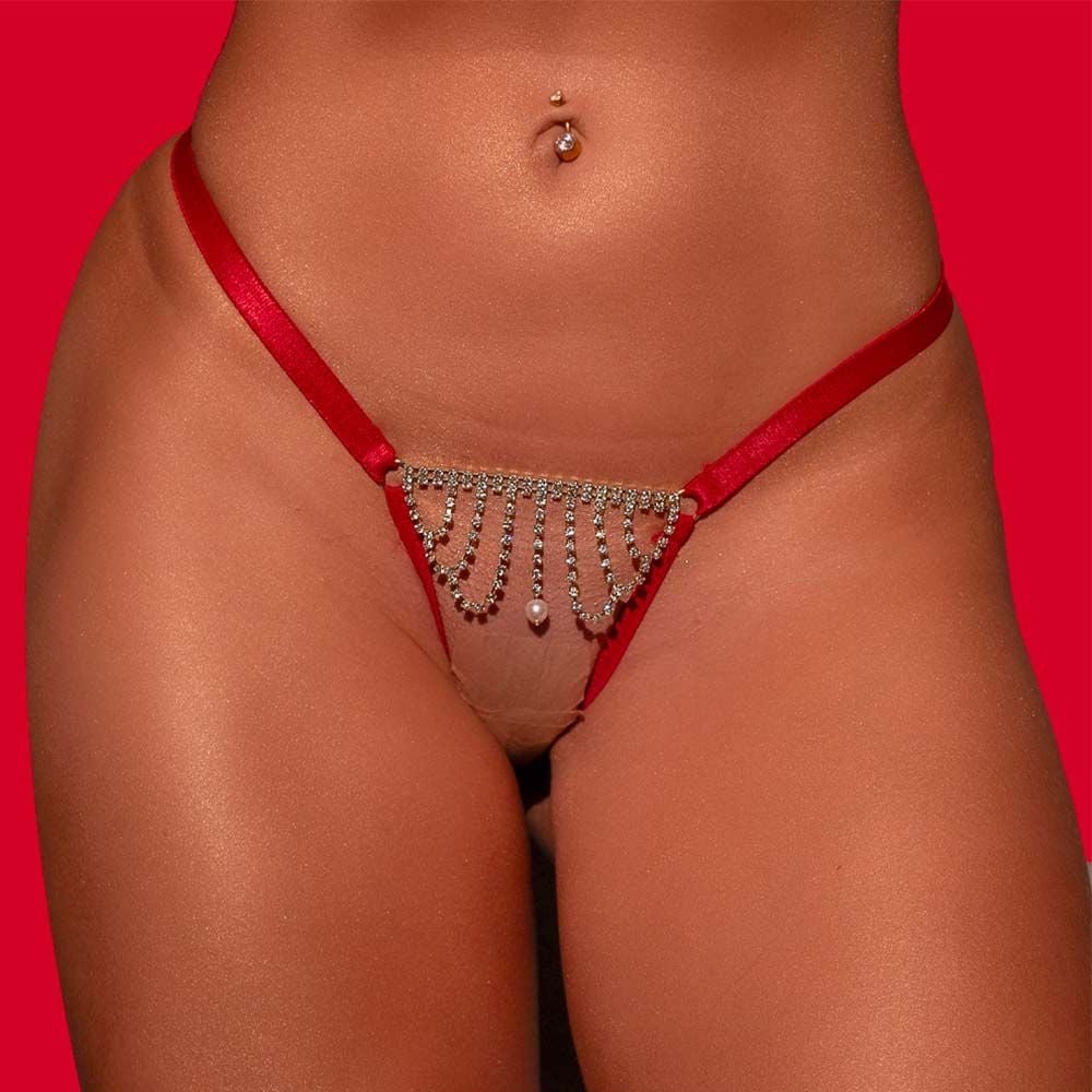 Fio Dental Tanga Selena Strass Pimenta Sexy