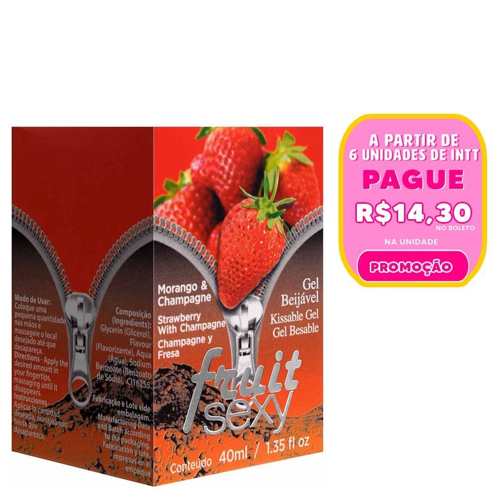 Fruit Sexy Gel Beijável Saborizado 40g Intt