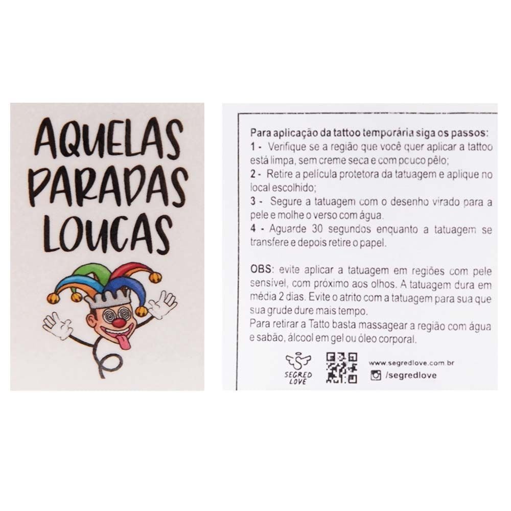 Gel Aquelas Paradas Loucas Tatoo 15ml Segred Love
