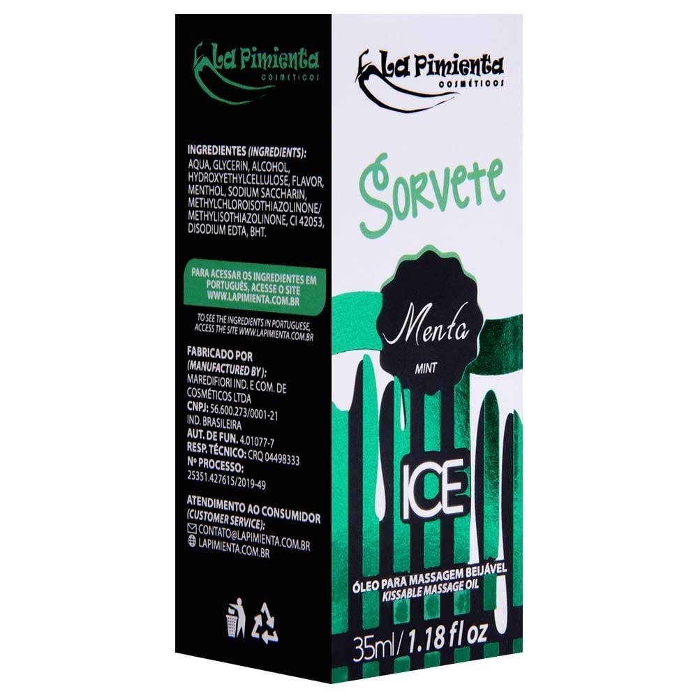 Gel Beijável Sorvete Ice 35ml La Pimienta