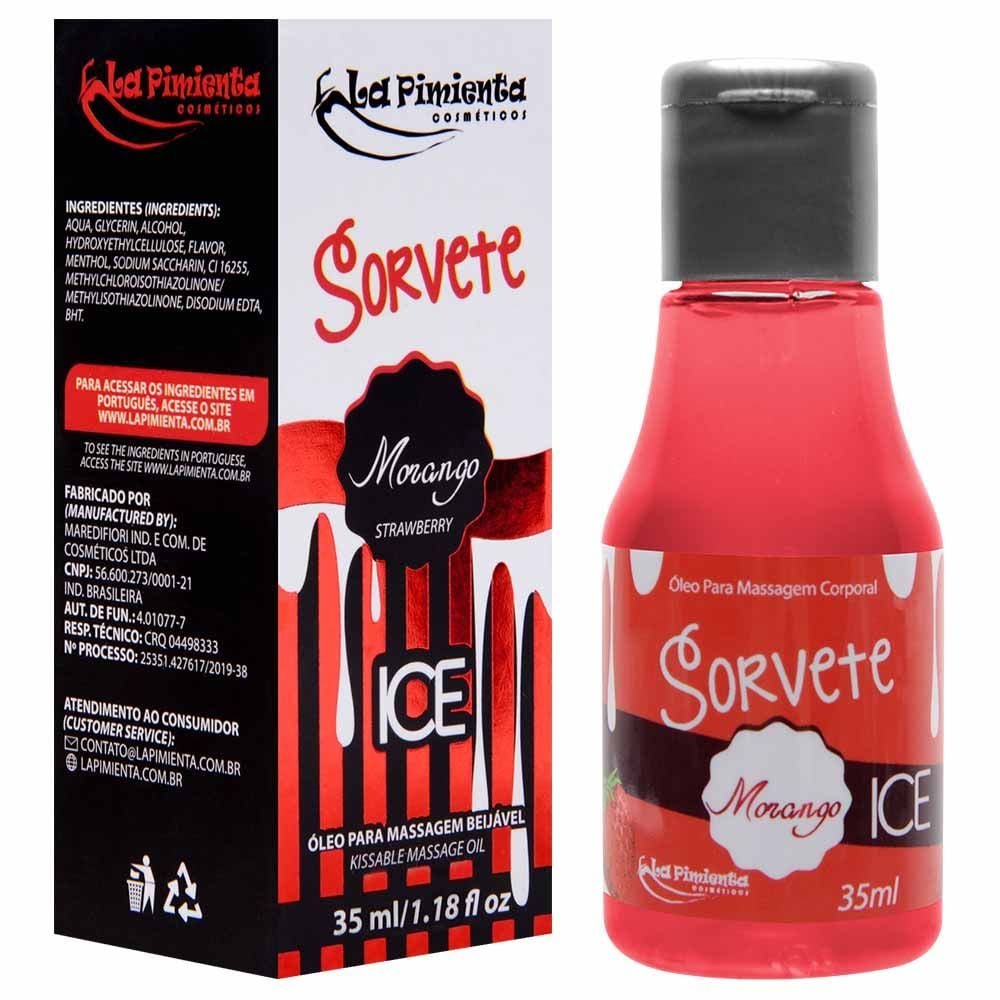 Gel Beijável Sorvete Ice 35ml La Pimienta