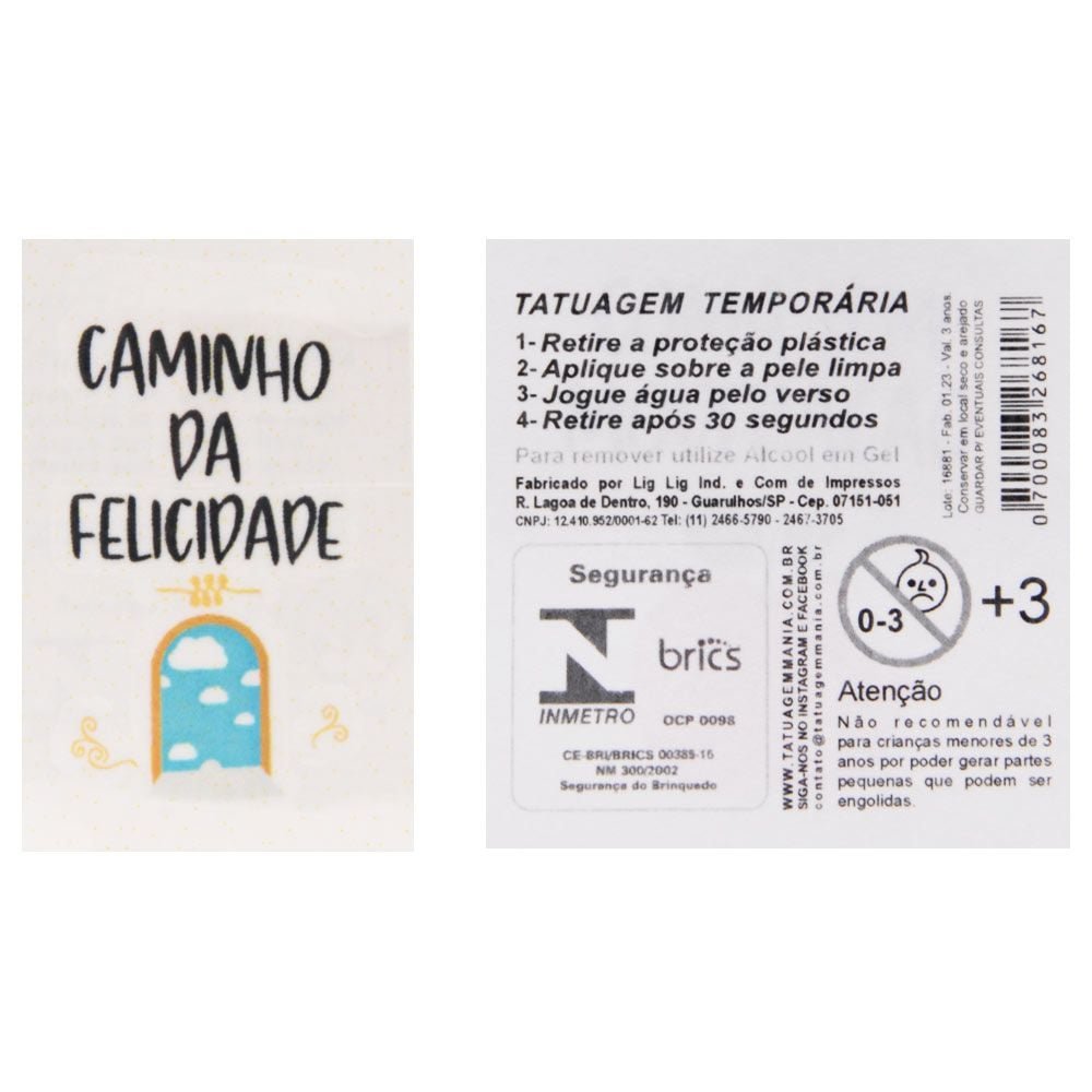 Gel Caminho Da Felicidade Tatoo 15ml Segred Love