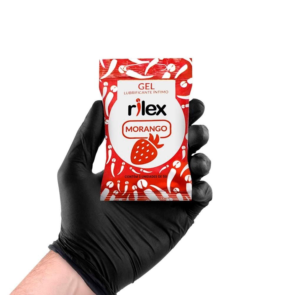 Gel Lubrificante íntimo Morango 03 Sachês Rilex