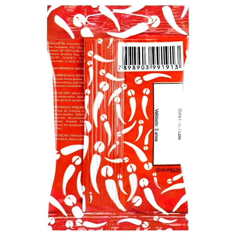 Gel Lubrificante íntimo Morango 03 Sachês Rilex