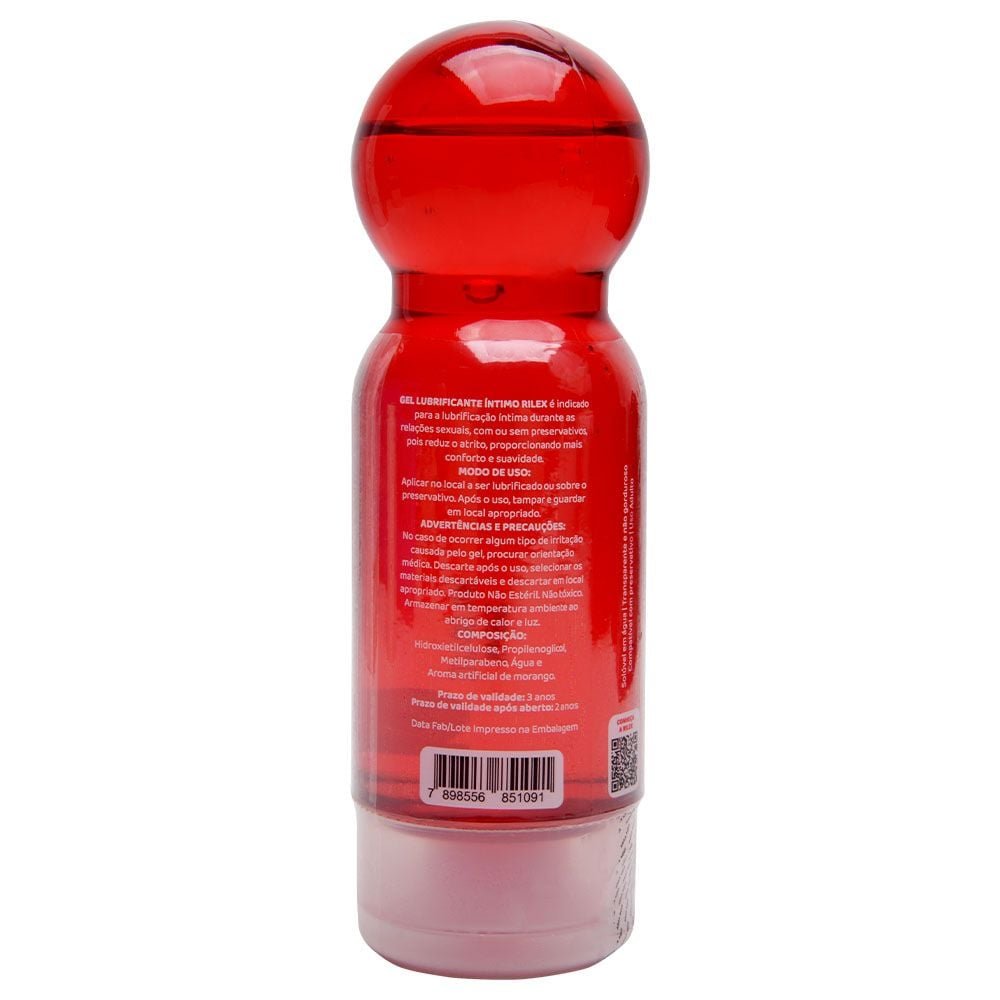 Gel Lubrificante íntimo Morango 200g Rilex