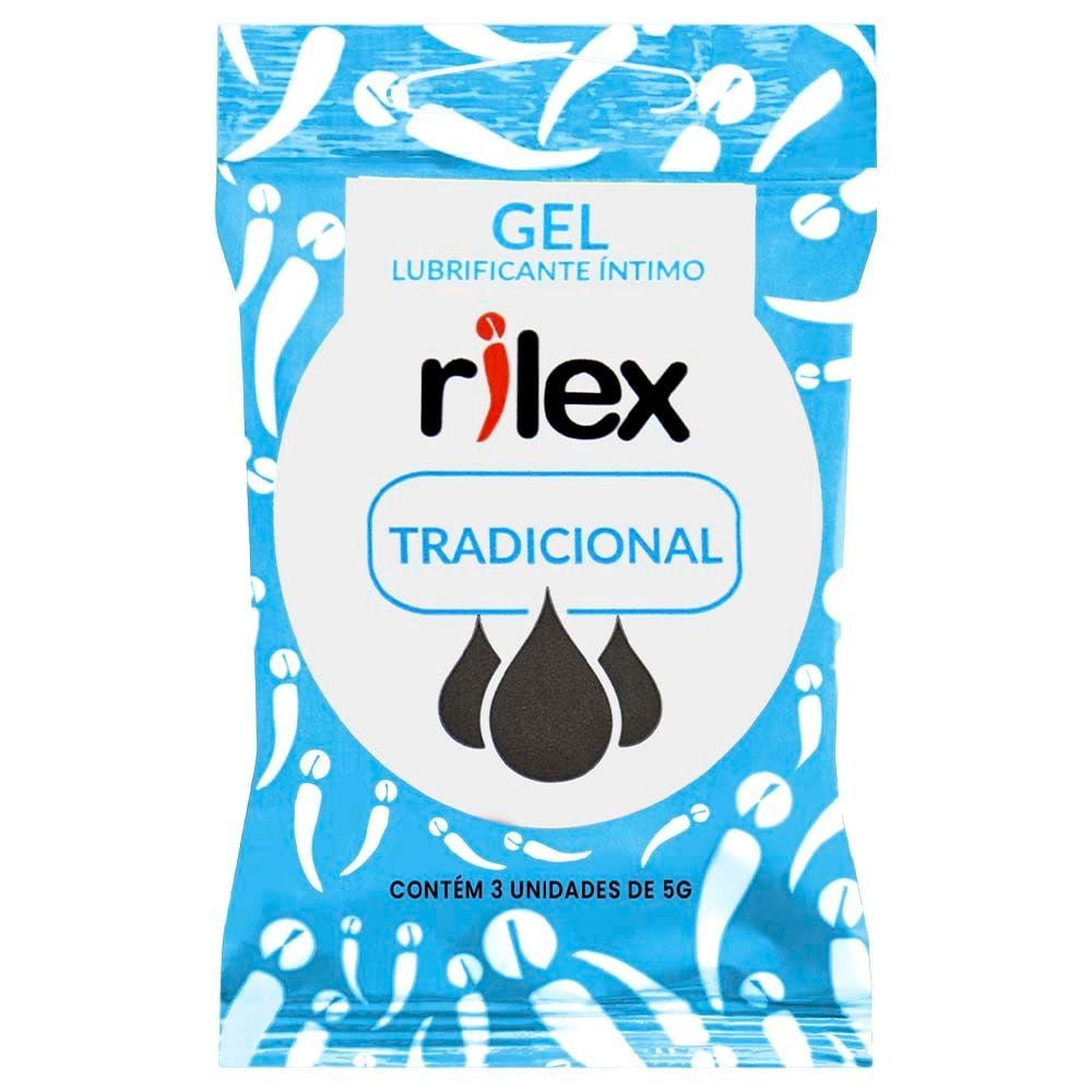 Gel Lubrificante íntimo Tradicional 03 Sachês Rilex