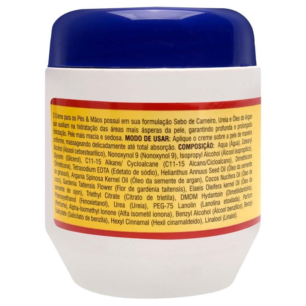 Gel Mãos Pés Argan Uréia Sebo De Carneiro 240g Apinil