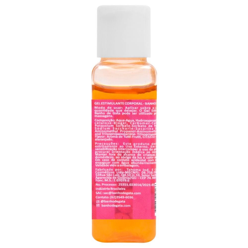 Gel óleo Beijável Estimulante 25ml Banho De Gata