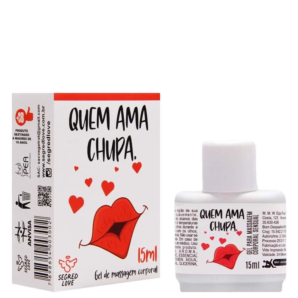 Gel Quem Ama Chupa Tatoo 15ml Segred Love
