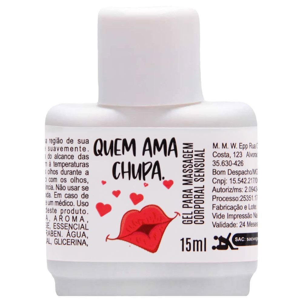 Gel Quem Ama Chupa Tatoo 15ml Segred Love
