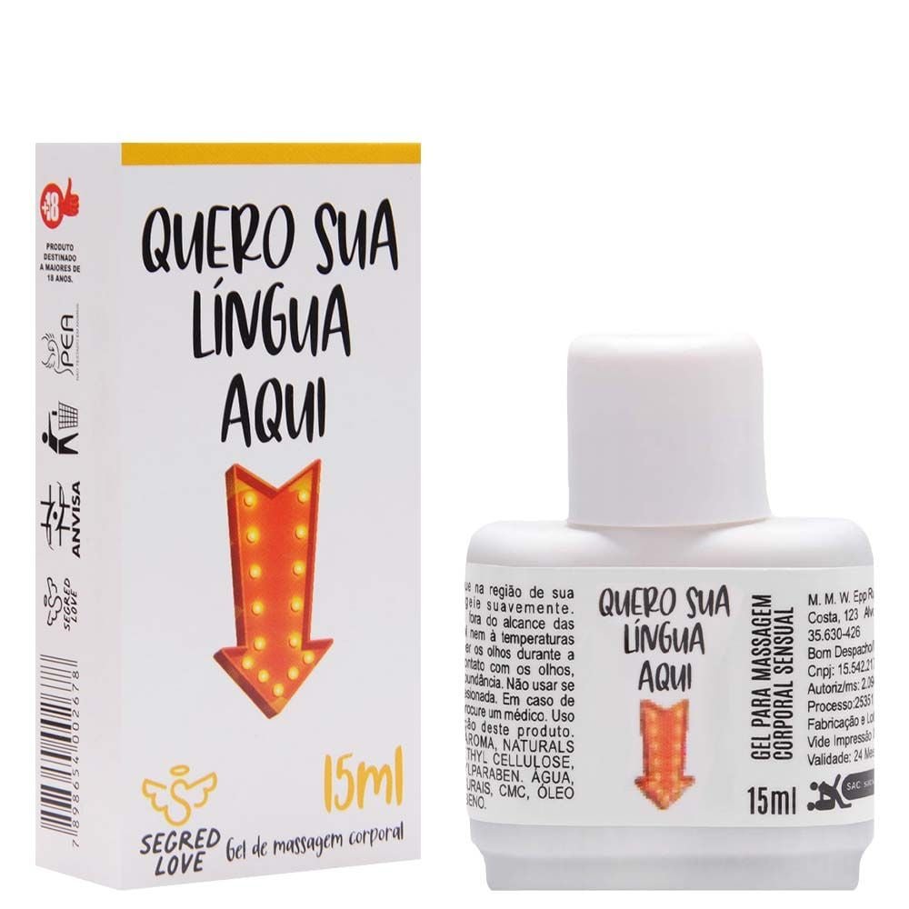 Gel Quero Sua Língua Aqui Tatoo 15ml Segred Love
