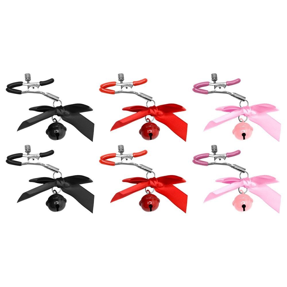 Grampos De Mamilo Com Sino E Laço Sexy Import