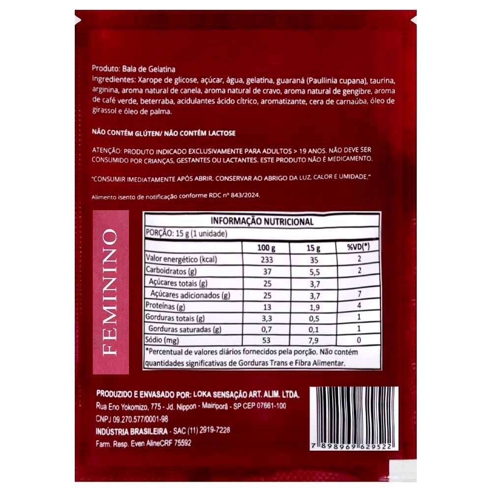 Gummy Do Amor Bala De Gelatina 15g Loka Sensação