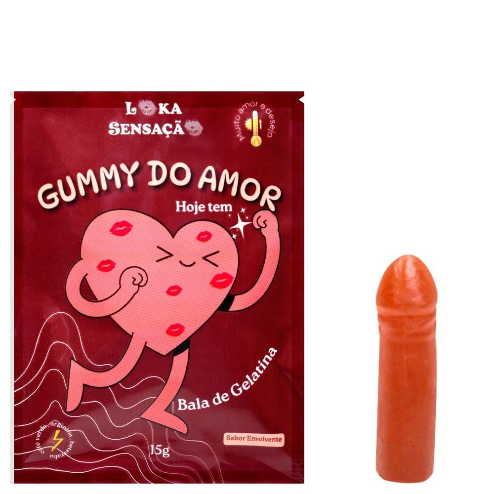 Gummy Do Amor Bala De Gelatina 15g Loka Sensação