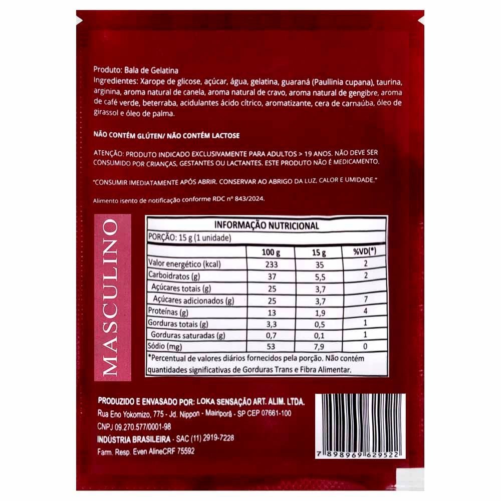 Gummy Do Amor Bala De Gelatina 15g Loka Sensação