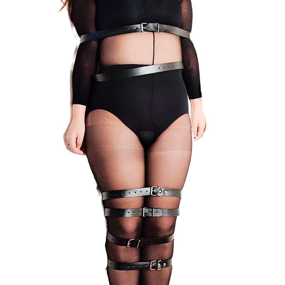 Harness 7 Cintas De Contenção Couro Sexy Import