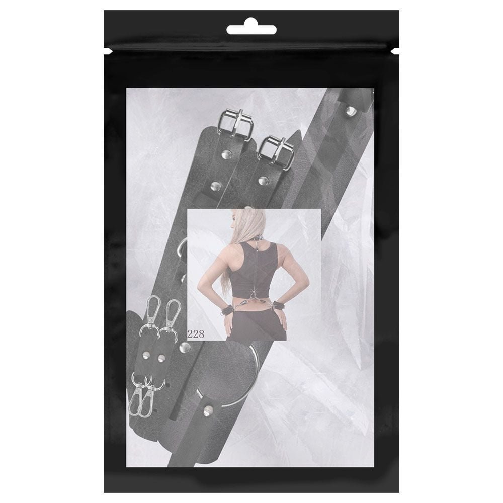 Harness Coleira Com Algema Couro Sexy Import