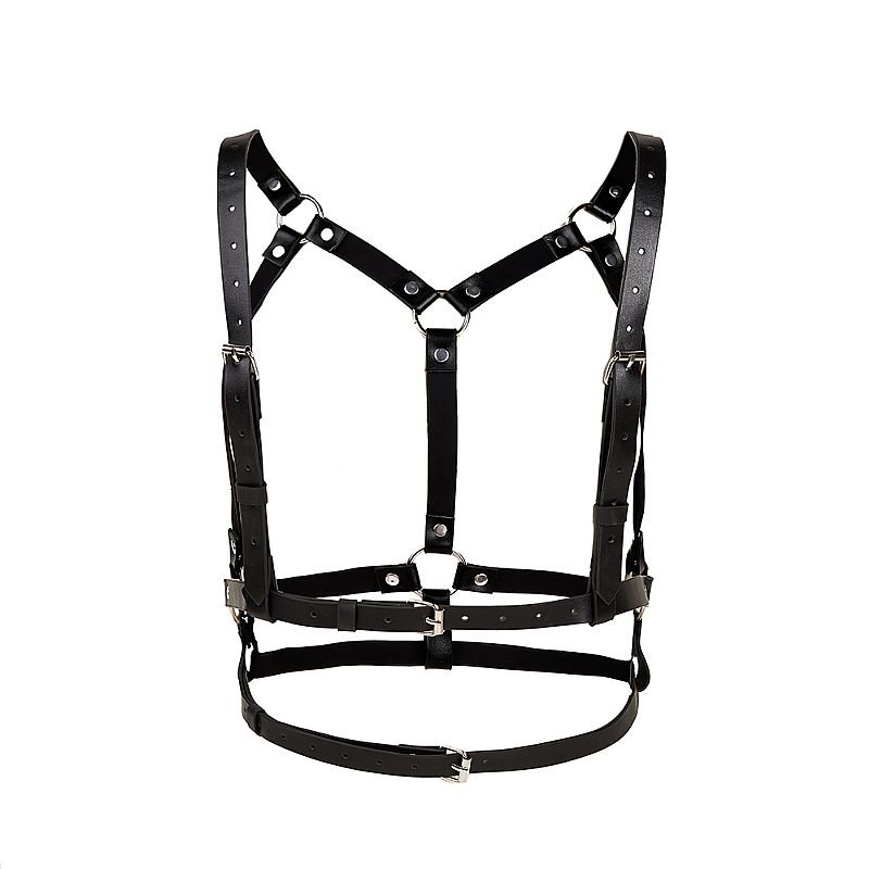 Harness com Contorno de Busto em Couro 3