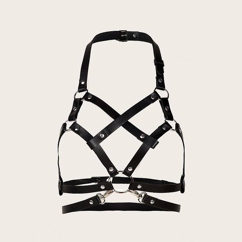 Harness com Contorno de Busto em Couro 4