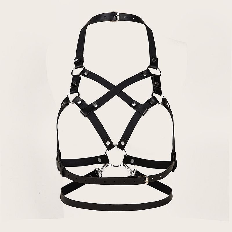 Harness com Contorno de Busto em Couro 4