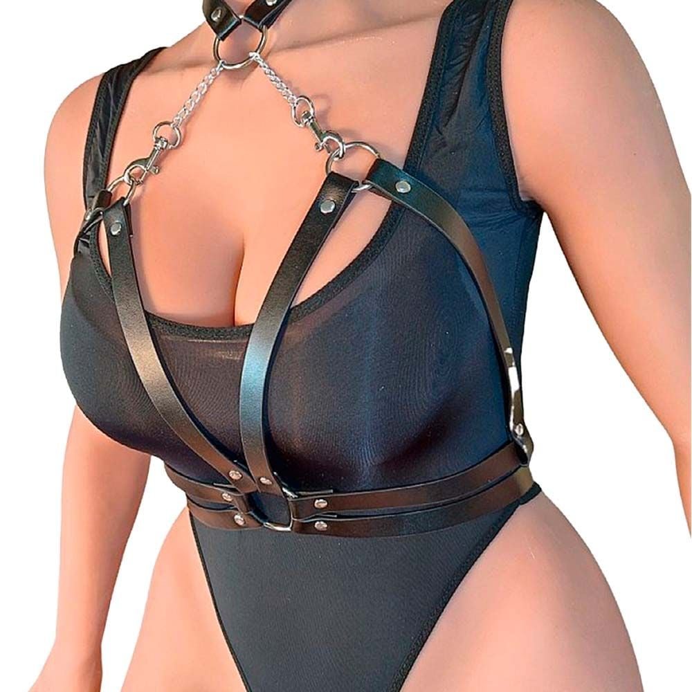 Harness Contorno De Busto Em Couro 9 Sexy Import
