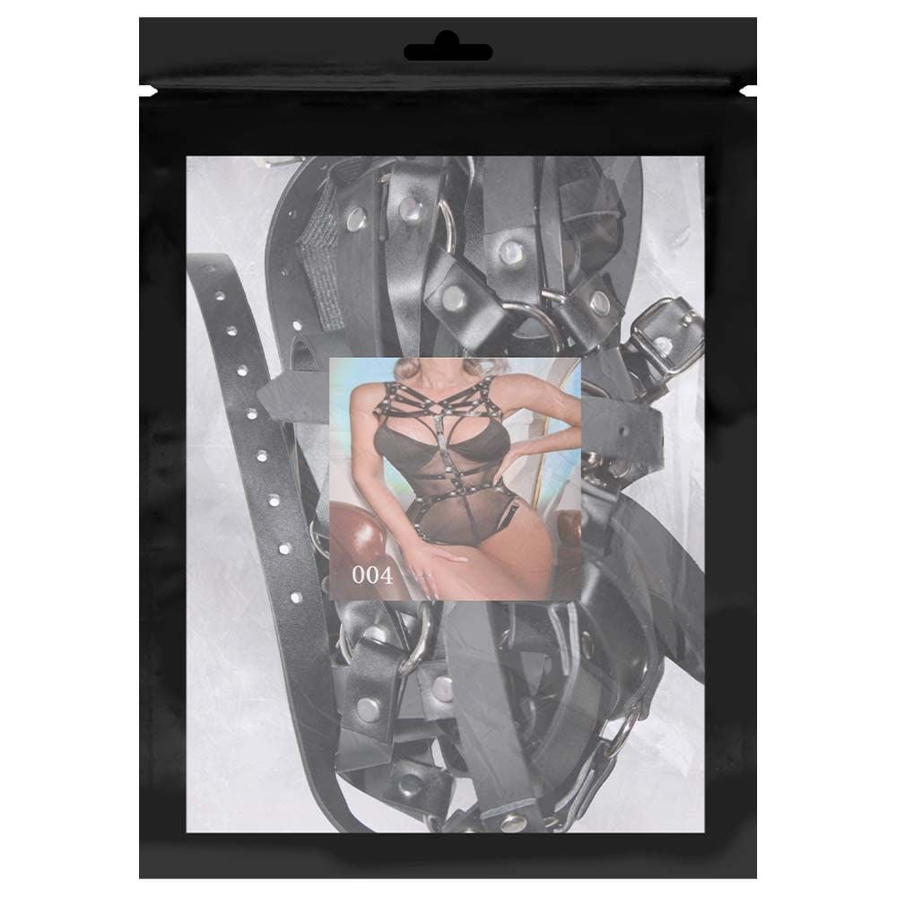 Harness Estruturado Couro E Argolas Sexy Import