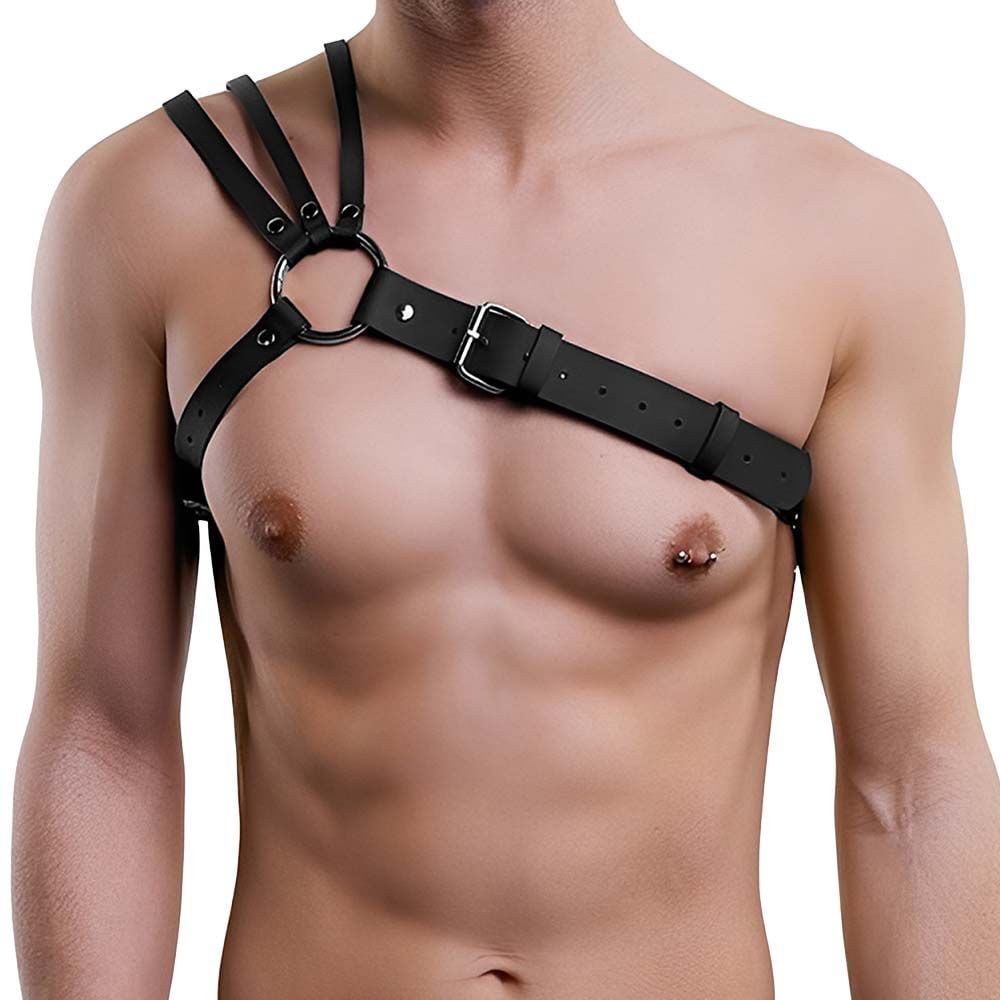 Harness Masculino Couro 5 2 X 100cm Sexy Import