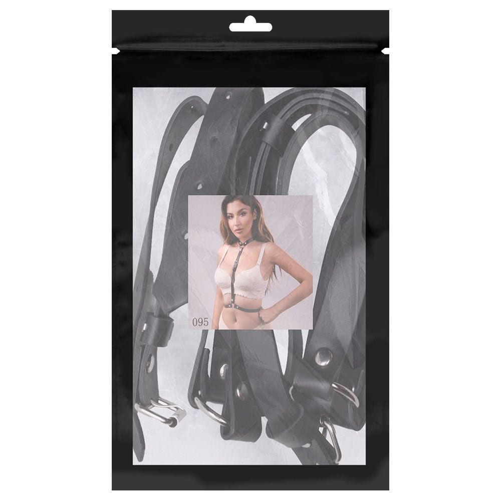Harness Pescoço E Cintura Couro 3 Sexy Import