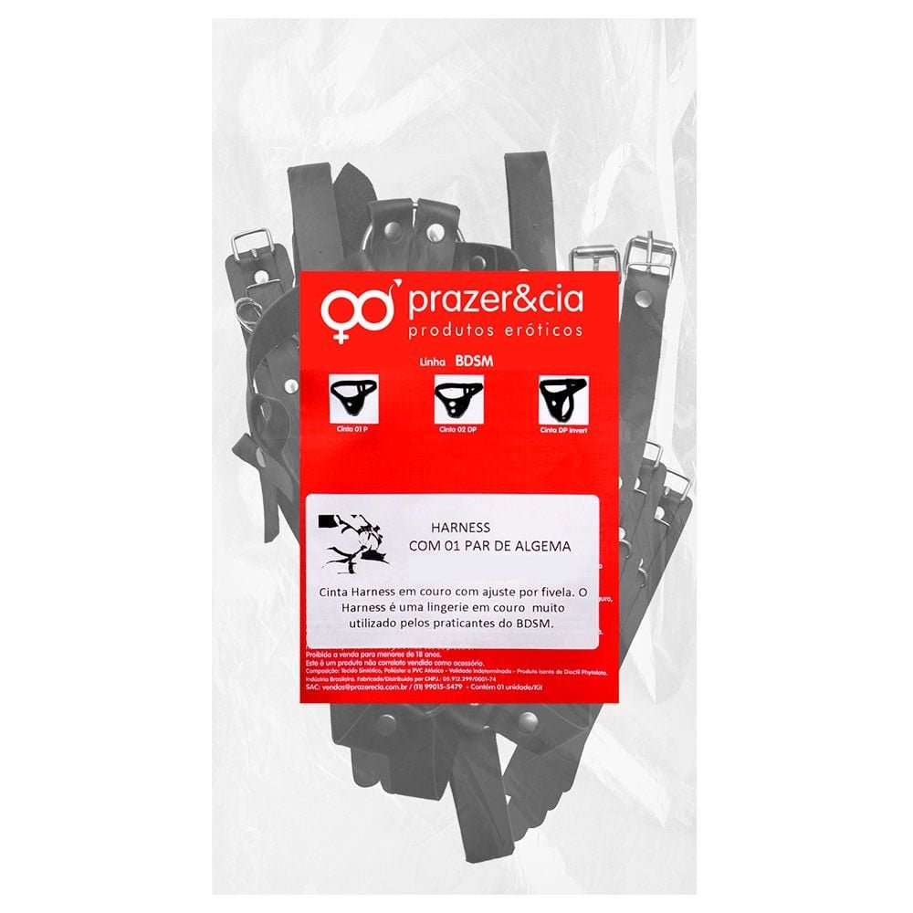 Harness Sado Cinta Com Algemas Prazer E Cia