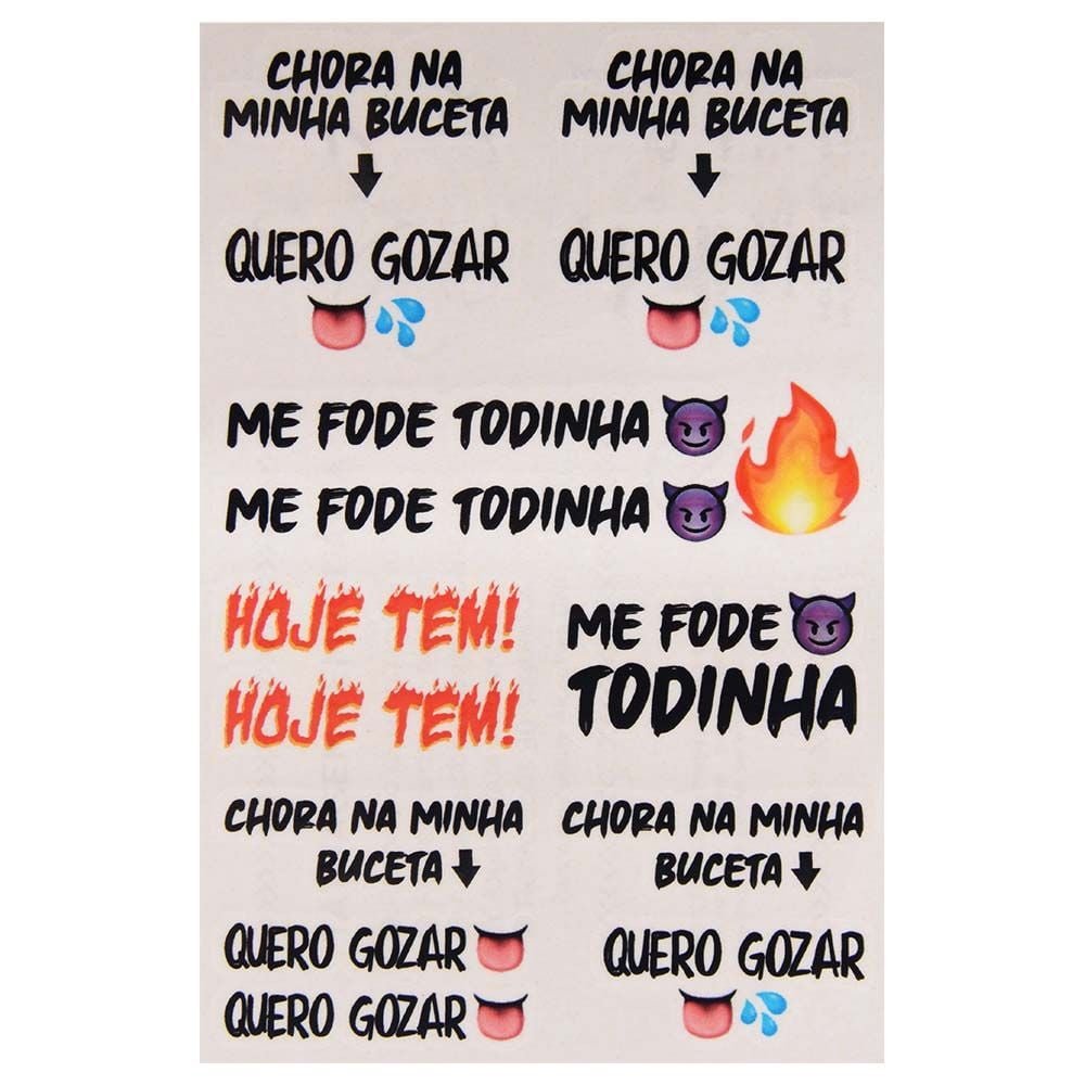 Hoje Tem Tatuagem Temporária 10 X 15cm Sedux