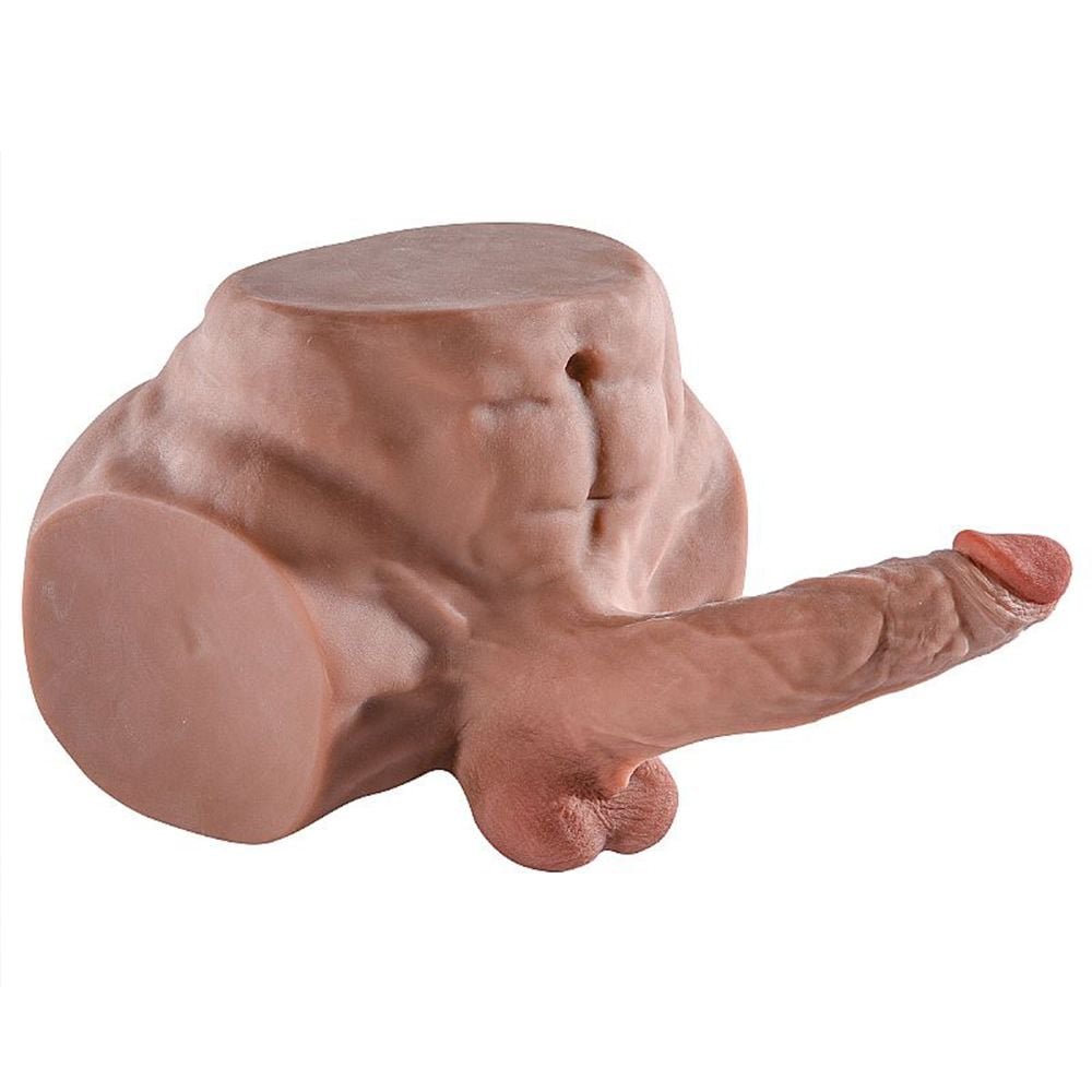 Homem Meio Corpo Cyberskin 28 X 21cm Pênis Sexy Import