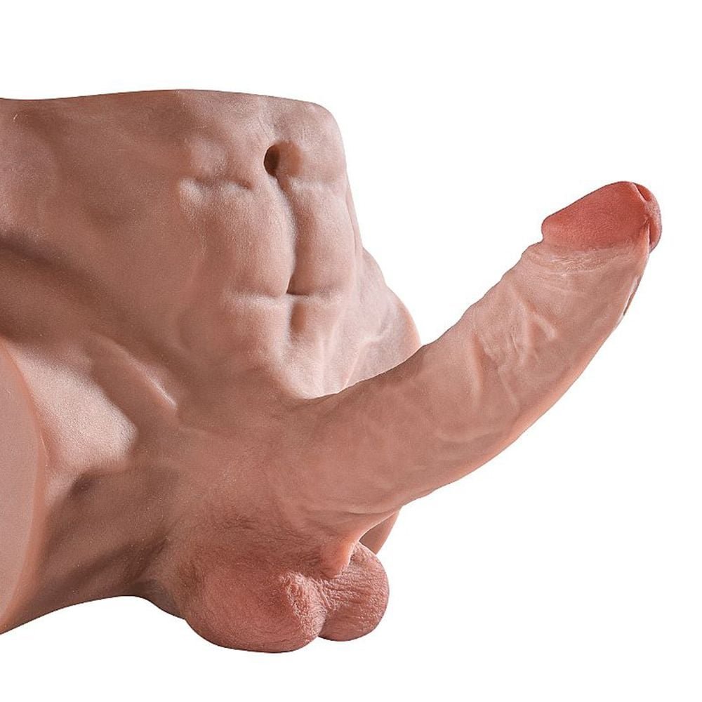 Homem Meio Corpo Cyberskin 28 X 21cm Pênis Sexy Import