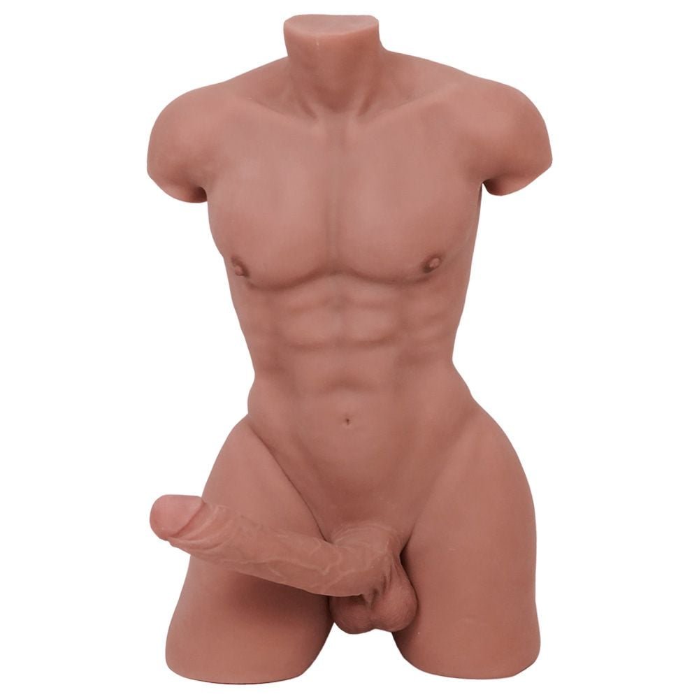 Homem Meio Corpo Cyberskin 70 X 39cm Pênis Sexy Import